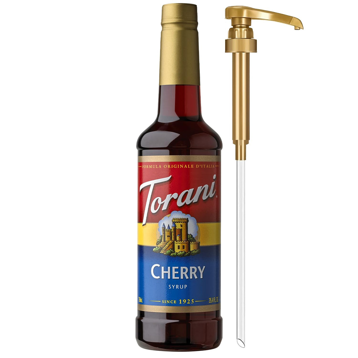 Torani Syrup, Blueberry Flavoring for Drinks, Pump Included, 25.4 Fl Oz