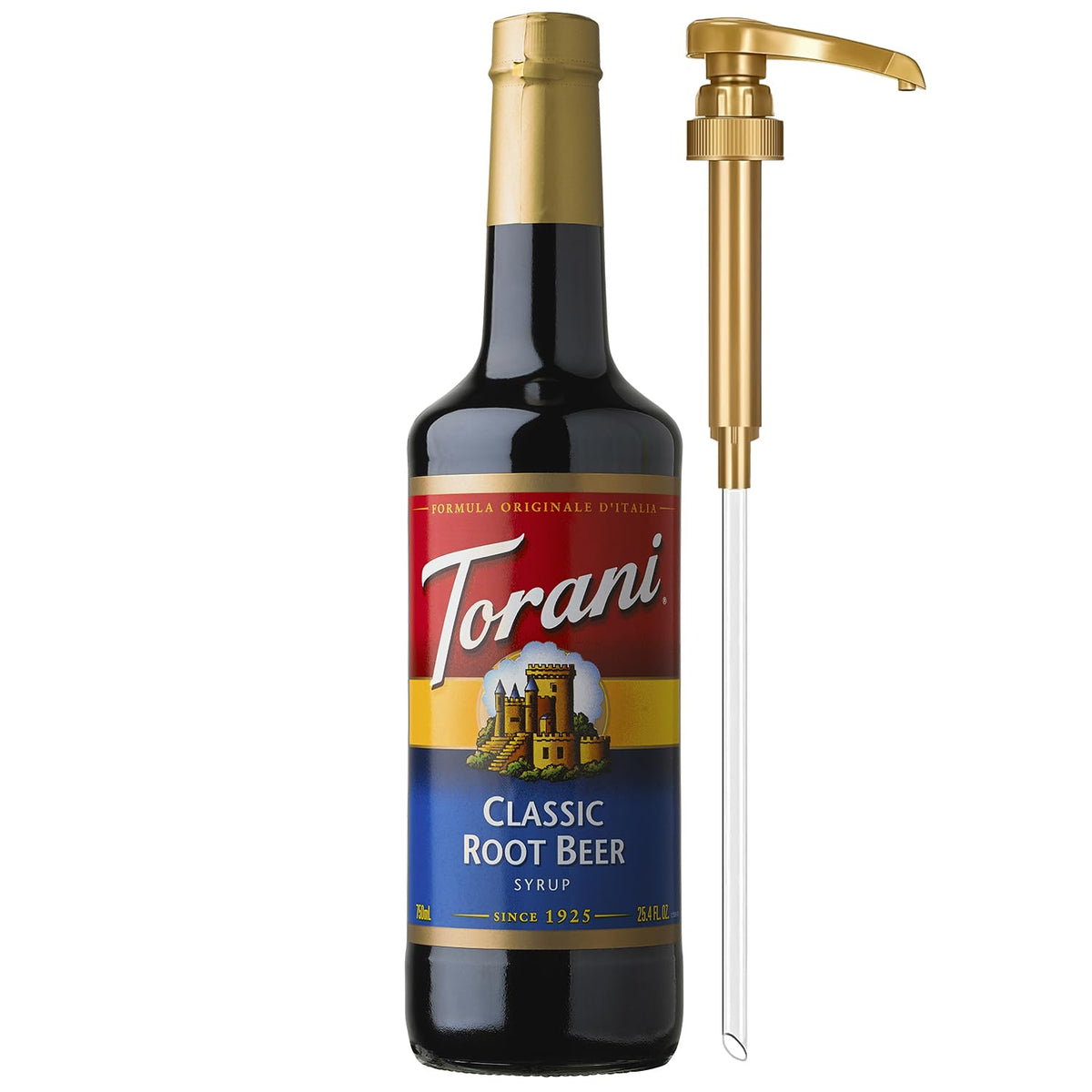 Torani Syrup, Blueberry Flavoring for Drinks, Pump Included, 25.4 Fl Oz
