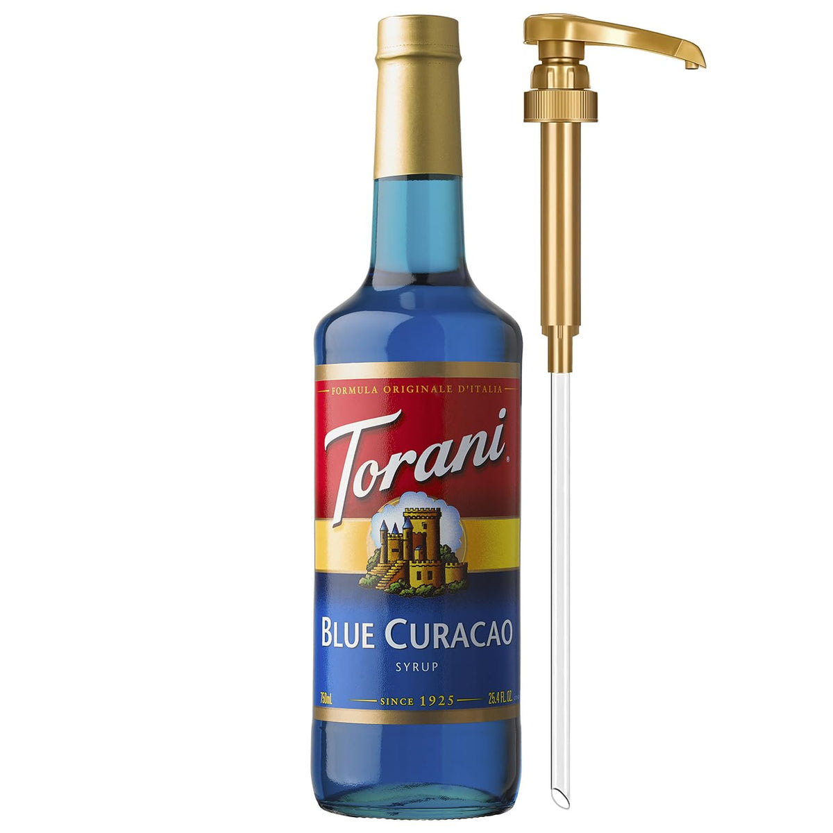 Torani Syrup, Blueberry Flavoring for Drinks, Pump Included, 25.4 Fl Oz