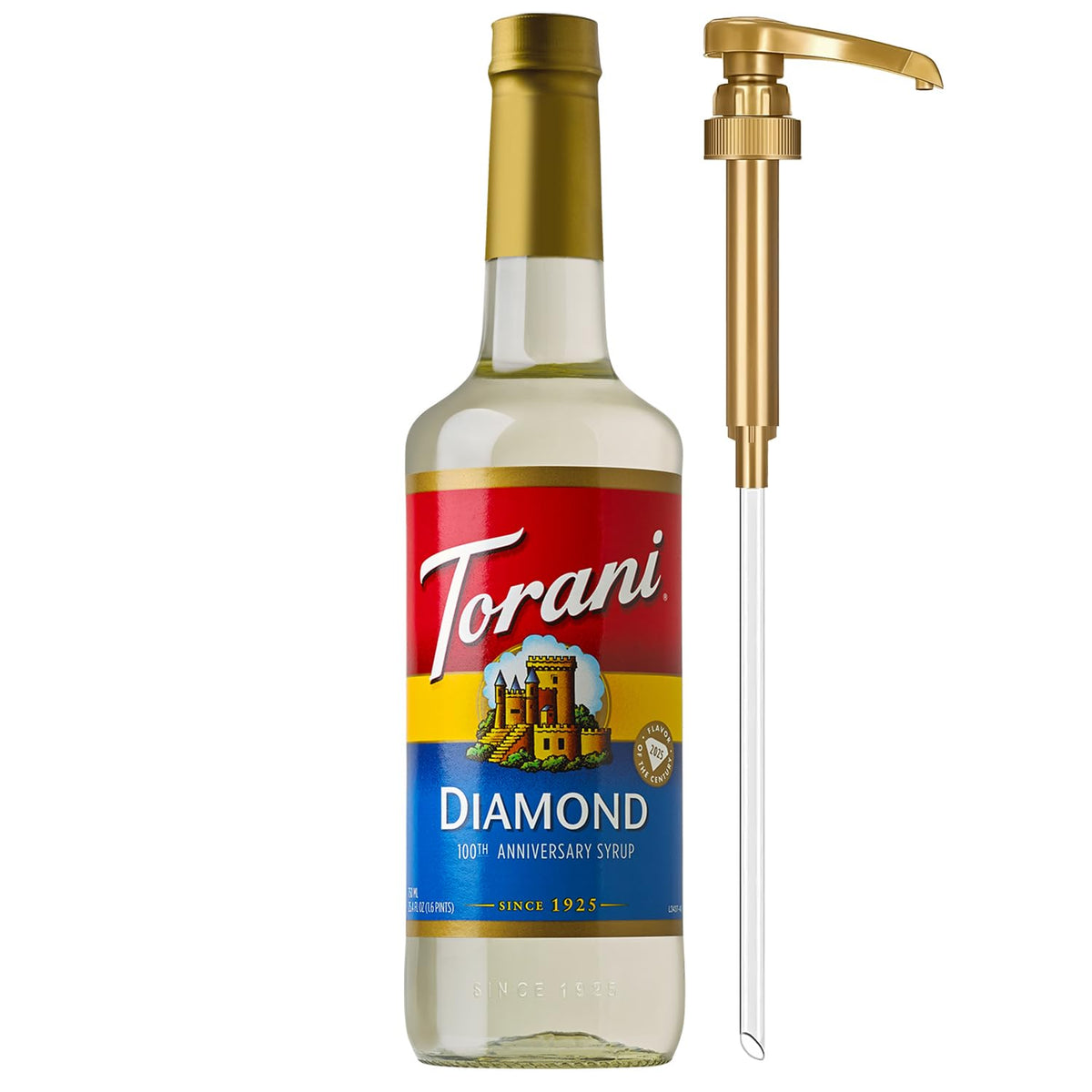 Torani Syrup, Blueberry Flavoring for Drinks, Pump Included, 25.4 Fl Oz