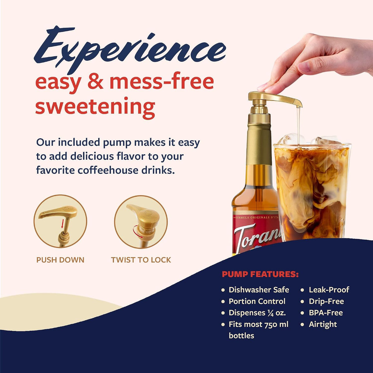Torani Coffee Syrup, Toasted Marshmallow Flavor, Pump Included, 25.4 Fl Oz