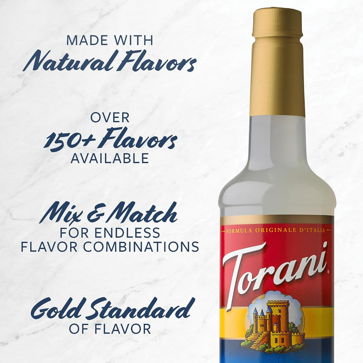 Torani French Vanilla Flavored Drink Syrup, 25.4 fl oz, 4 Pack