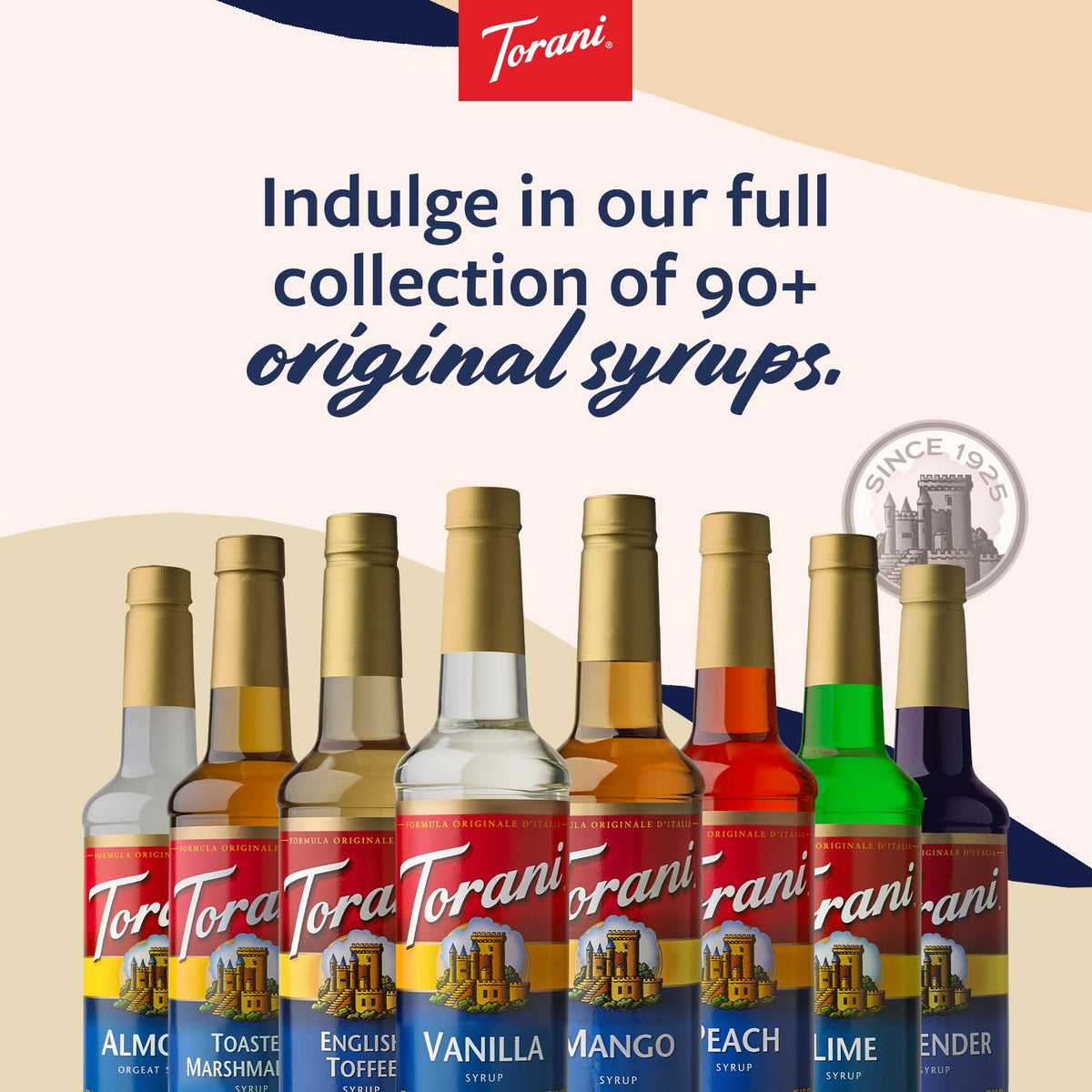 Torani Syrup, Blueberry Flavoring for Drinks, Pump Included, 25.4 Fl Oz