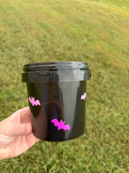 Pink & Black Cats 34oz Reusable Drink Buckets