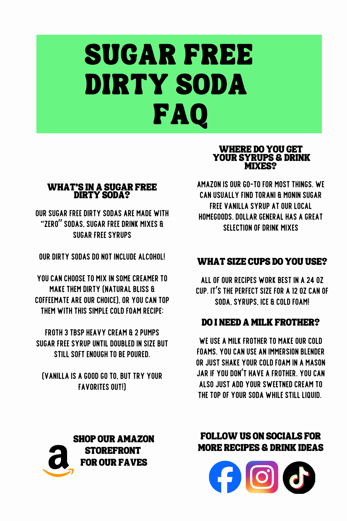 Sugar Free Dirty Sprite Recipes - Vol 1