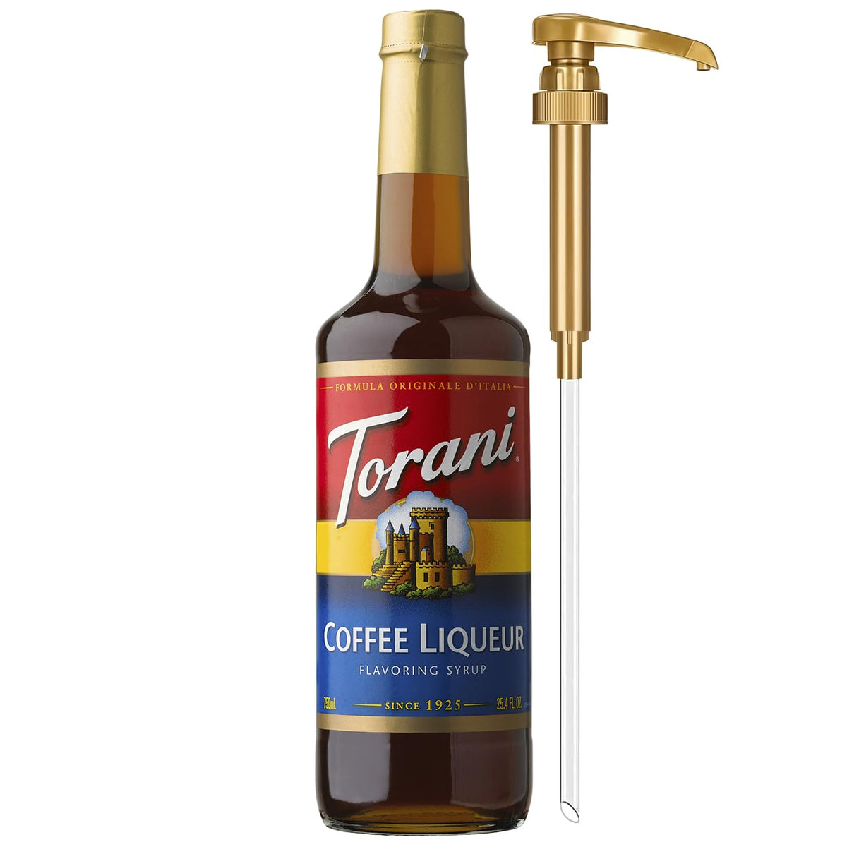 Torani Syrup, Blueberry Flavoring for Drinks, Pump Included, 25.4 Fl Oz
