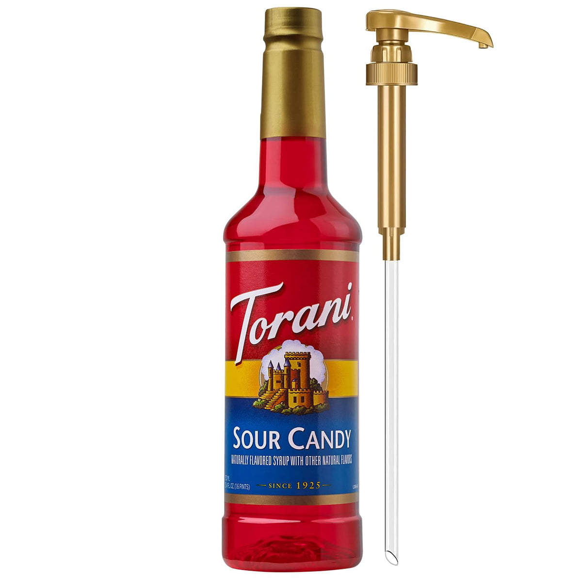 Torani Syrup, Blueberry Flavoring for Drinks, Pump Included, 25.4 Fl Oz