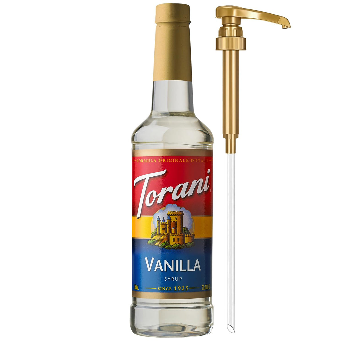 Torani Syrup, Blueberry Flavoring for Drinks, Pump Included, 25.4 Fl Oz