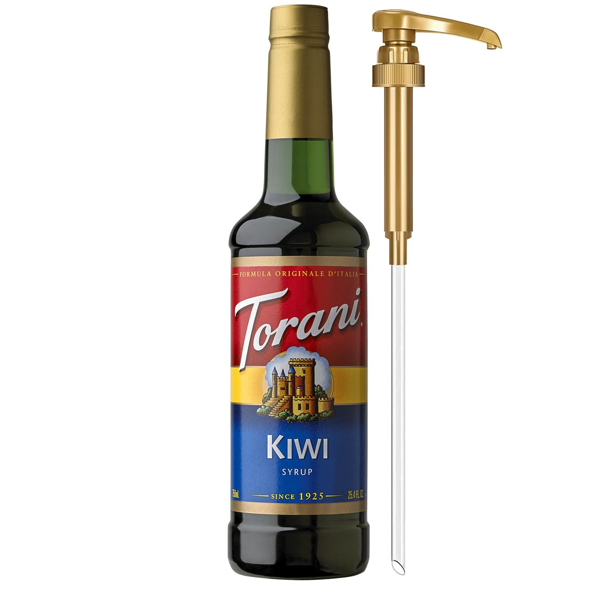Torani Syrup, Blueberry Flavoring for Drinks, Pump Included, 25.4 Fl Oz