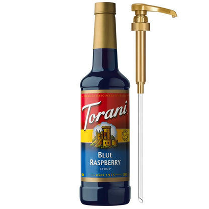 Torani Syrup, Blueberry Flavoring for Drinks, Pump Included, 25.4 Fl Oz