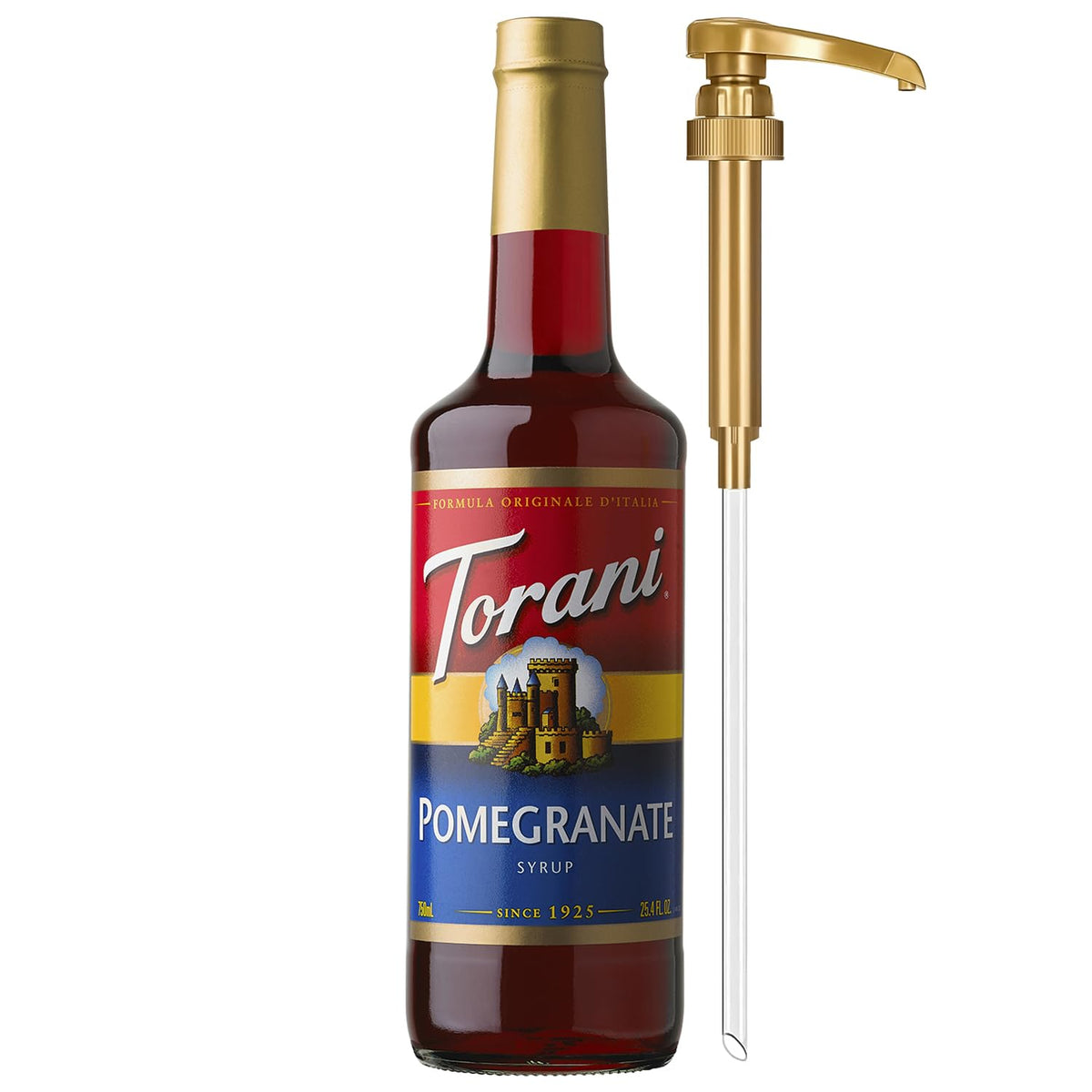 Torani Syrup, Blueberry Flavoring for Drinks, Pump Included, 25.4 Fl Oz