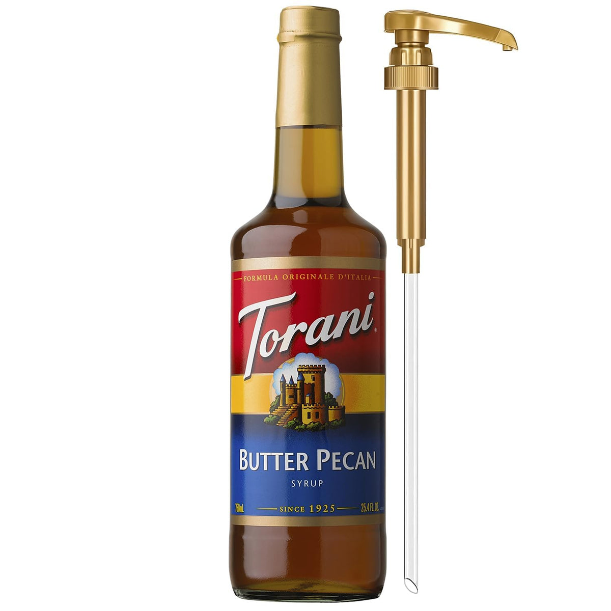 Torani Syrup, Blueberry Flavoring for Drinks, Pump Included, 25.4 Fl Oz