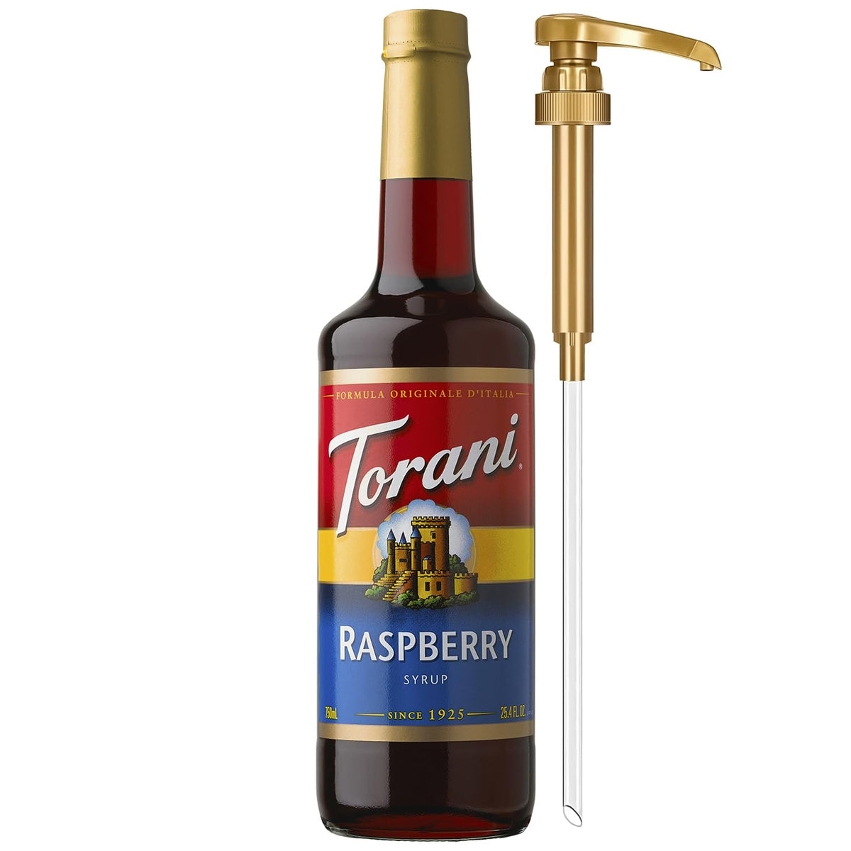 Torani Syrup, Blueberry Flavoring for Drinks, Pump Included, 25.4 Fl Oz