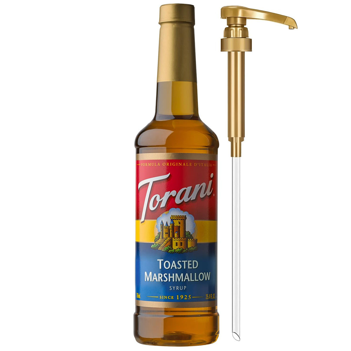 Torani Coffee Syrup, Toasted Marshmallow Flavor, Pump Included, 25.4 Fl Oz