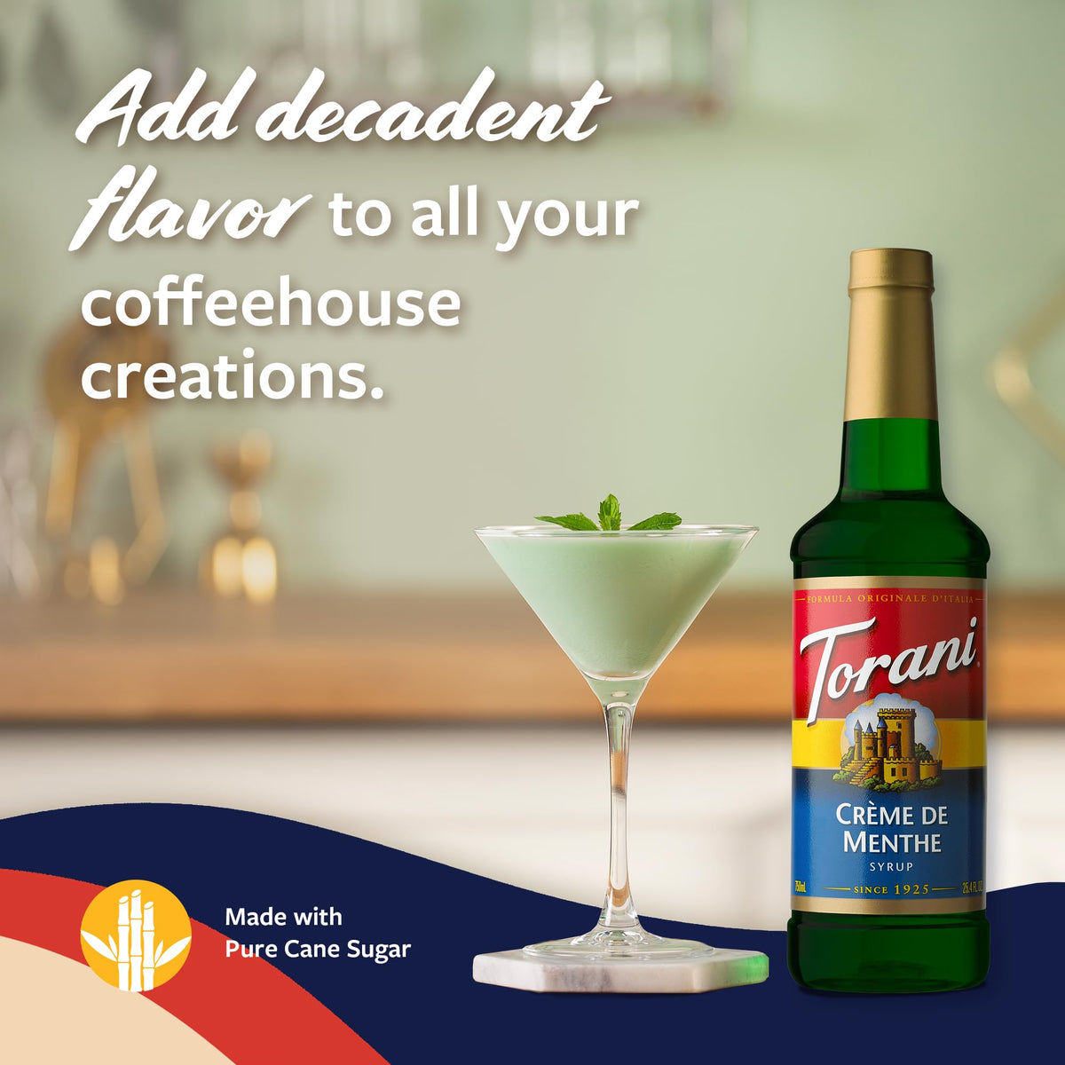 Torani Syrup, Blueberry Flavoring for Drinks, Pump Included, 25.4 Fl Oz