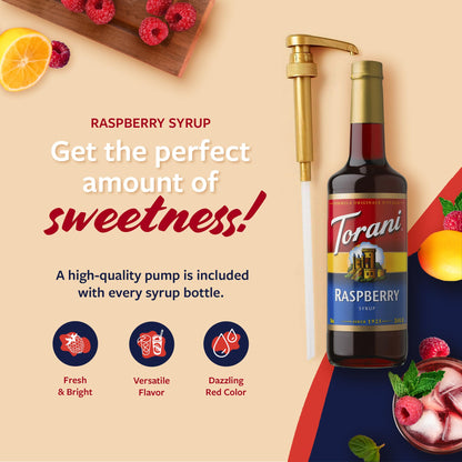 Torani Syrup, Blueberry Flavoring for Drinks, Pump Included, 25.4 Fl Oz