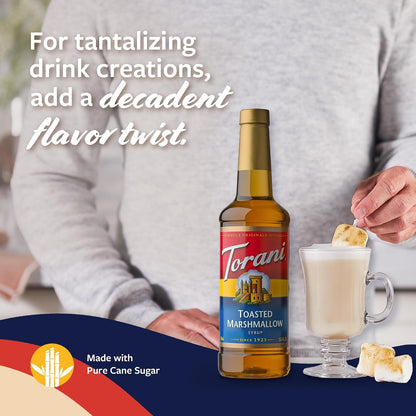 Torani Coffee Syrup, Toasted Marshmallow Flavor, Pump Included, 25.4 Fl Oz