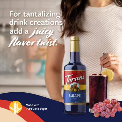 Torani Syrup, Blueberry Flavoring for Drinks, Pump Included, 25.4 Fl Oz
