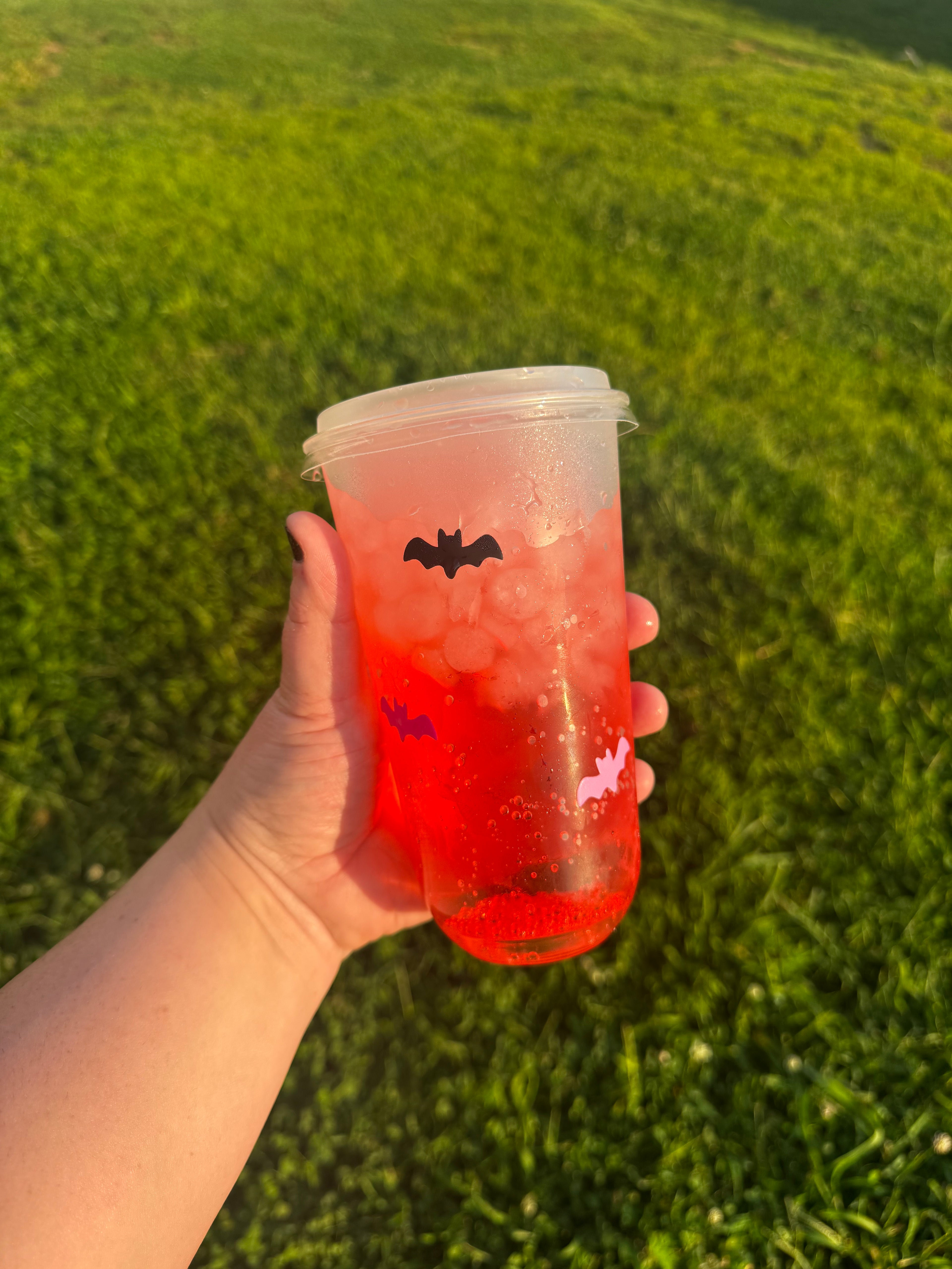 Pink & Black Bats U-Shaped Cups