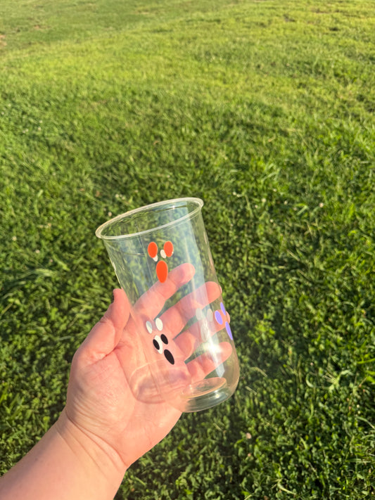 Colorful Halloween Ghostie Faces U-Shaped Cups (WHOLESALE)