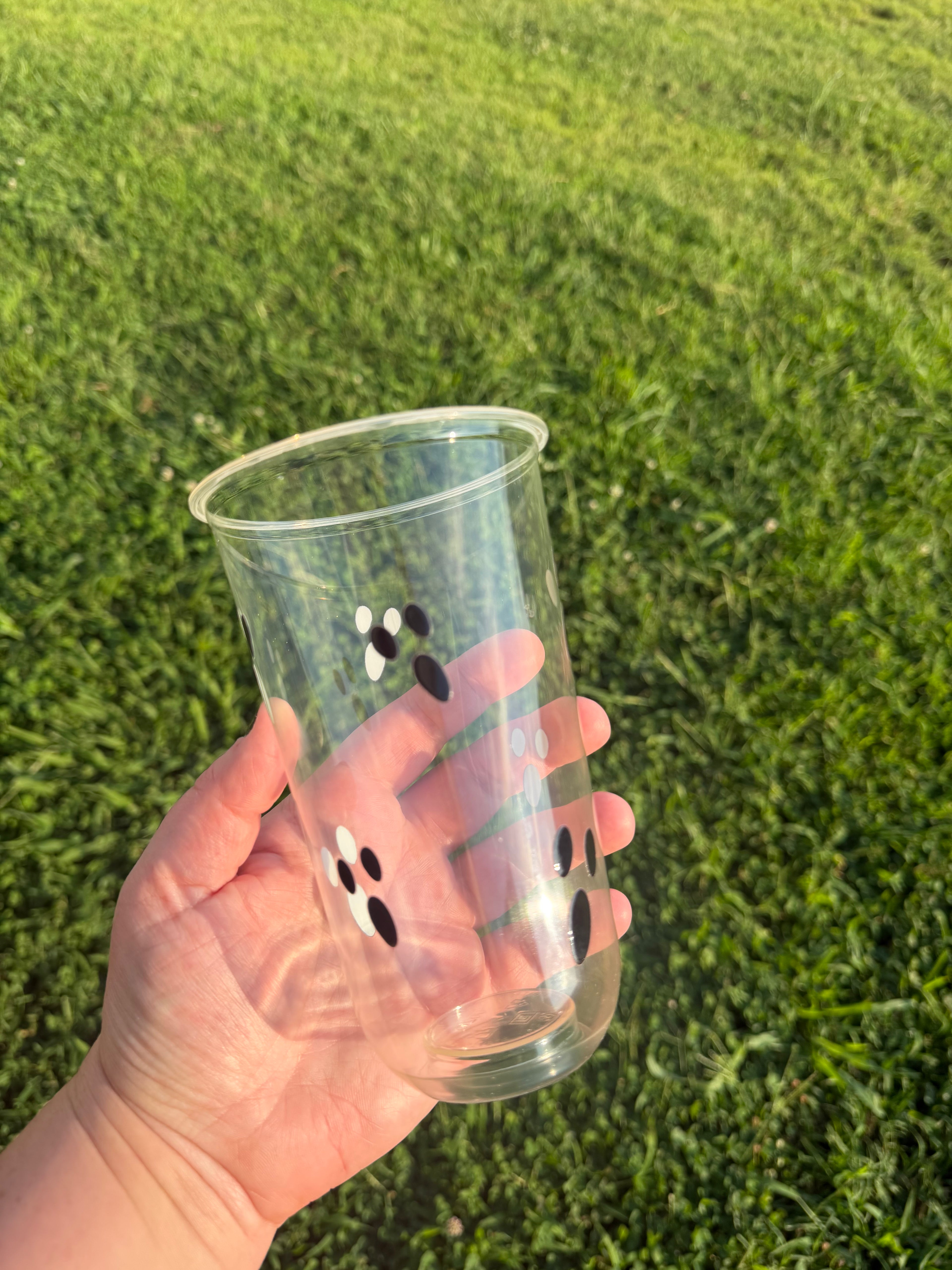 Black Ghostie Faces U-Shaped Cups